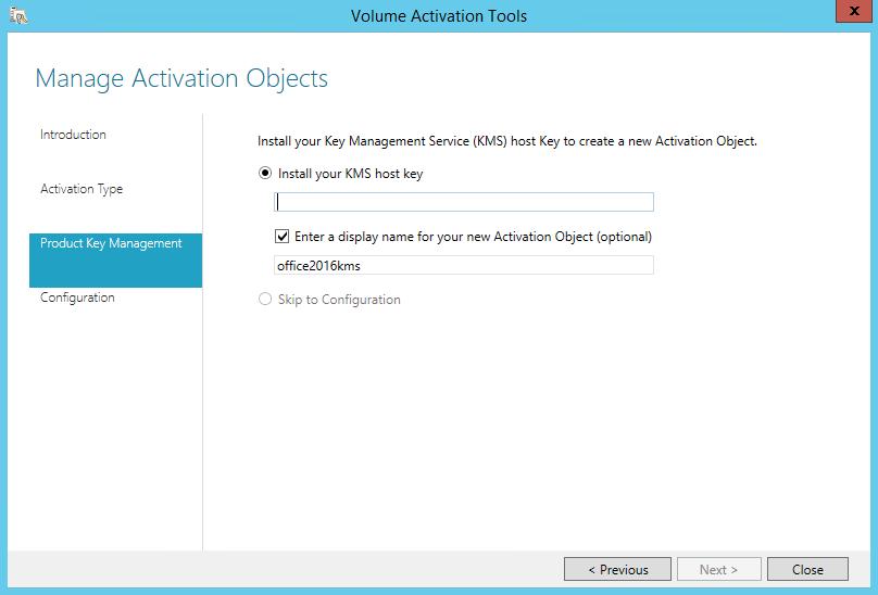 install kms host key for ms office 2016