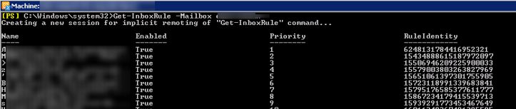 managing outlook mailbox rules via powershell