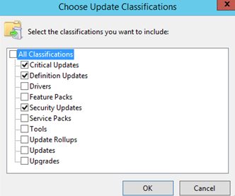 select update classificatiop