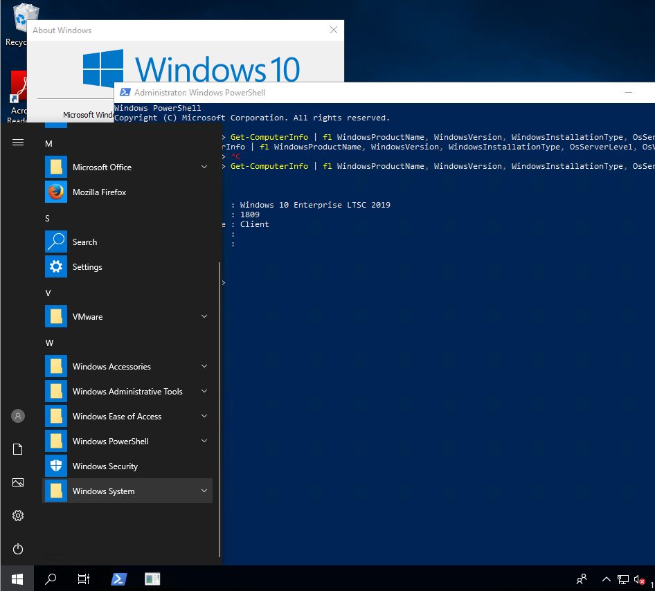Windows 10 LTSC start menu empty