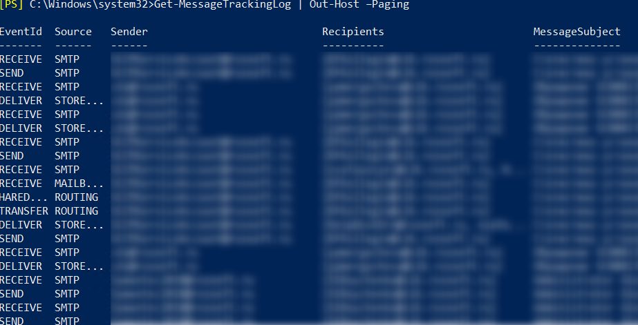 Get-MessageTrackingLog - powershell cmdlet to Search Message Tracking Logs by Sender or Recipient