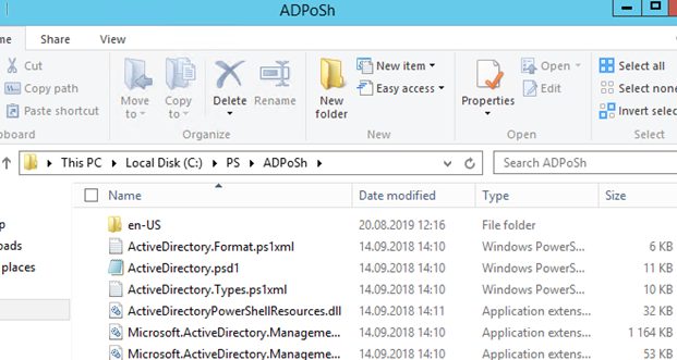 Microsoft.ActiveDirectory.Management.dll - copy active directory for powershell module files