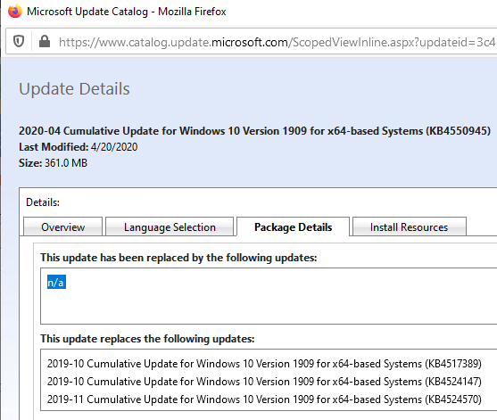 get latest security update kb for windows 10