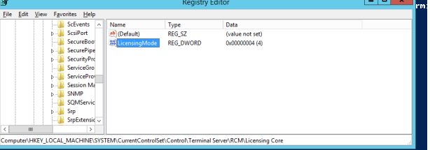 rds licensing mode - LicensingMode registry parameter
