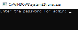 Enter the password for admin