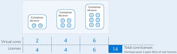 sql server container licensing